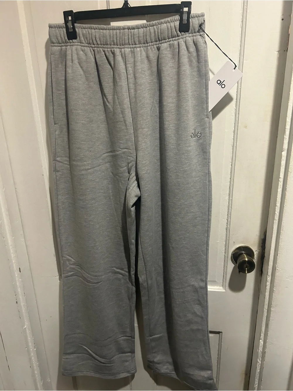 ALO Yoga Kids Light Gray Pull-On Sweatpants